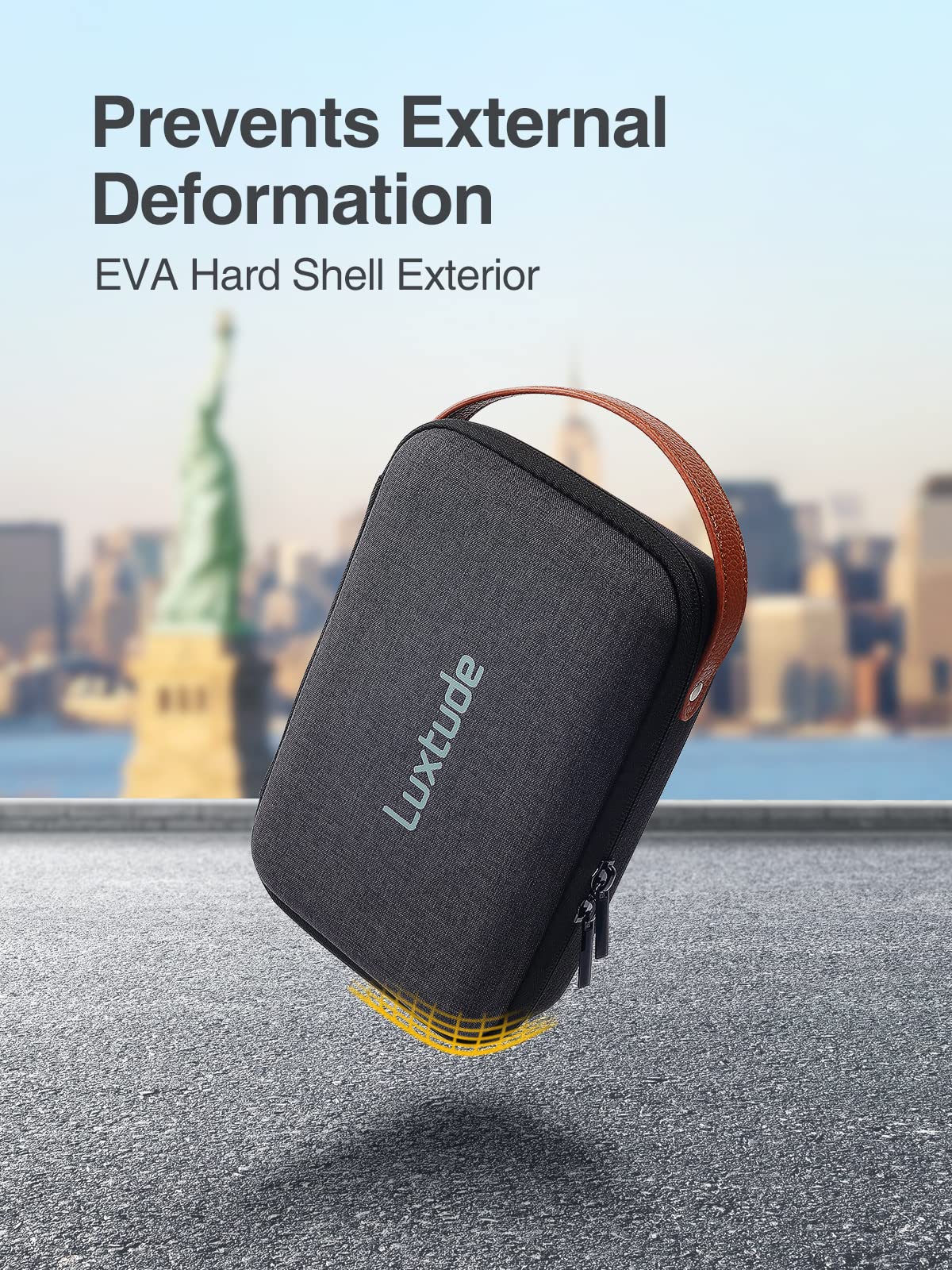 Luxtude Hard Cable Organiser Bag, Electronic Travel Case, Portable Tech Accessories Case for Charger/Mouse/Cash/Card/Apple Pen