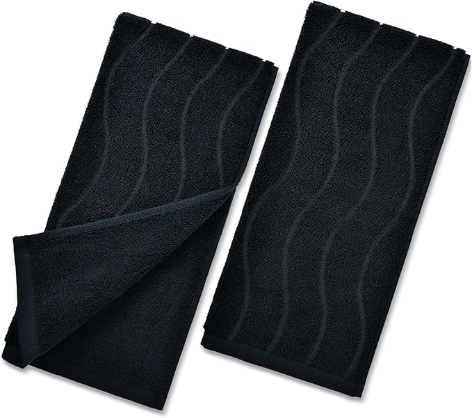 Hand Towels with Wavy Jacquard