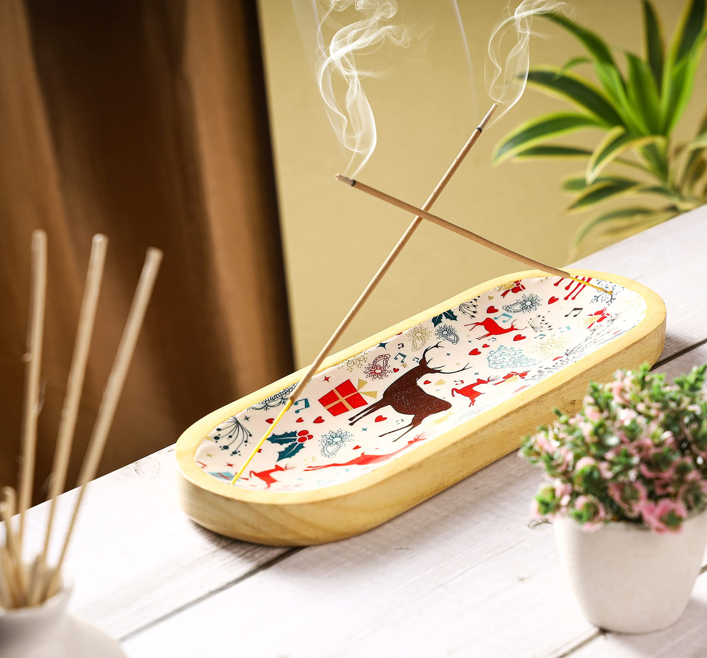 Bless-Ocean-Salt 100%-Natural-Handmade-Hand-Dipped-Incense-Sticks Organic-Chemicals-Charcoal-Free Purification-Relaxation-Positivity-Yoga-Meditation Best-Woods-Scent (100 Sticks(5.25 OZ))