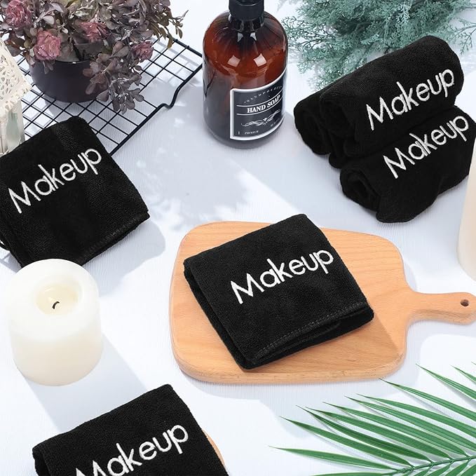 Shimeyao 20 Pack Makeup Towels Black Makeup Washcloths