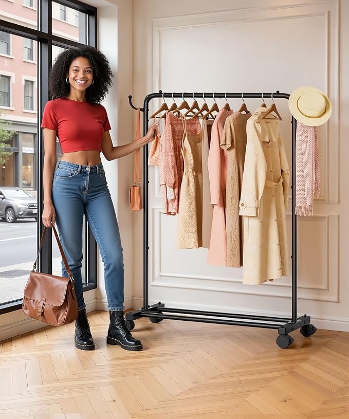 Homde Rolling Clothes Rack