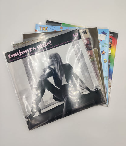 12" inch Vinyl Record 450 Gauge Polythene Sleeves Premium Quality Pack of 50