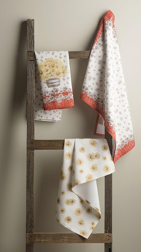 Maison d' Hermine Kitchen Towels Set of 3 100% Cotton 20" x 27.5" Reusable