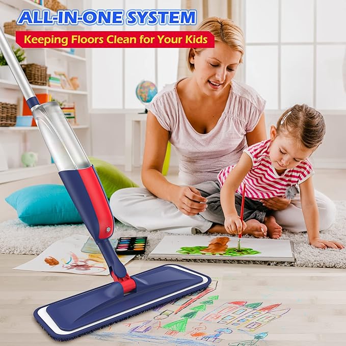 Spray Mops for Floor Cleaning: MEXERRIS Wet Dust Mops