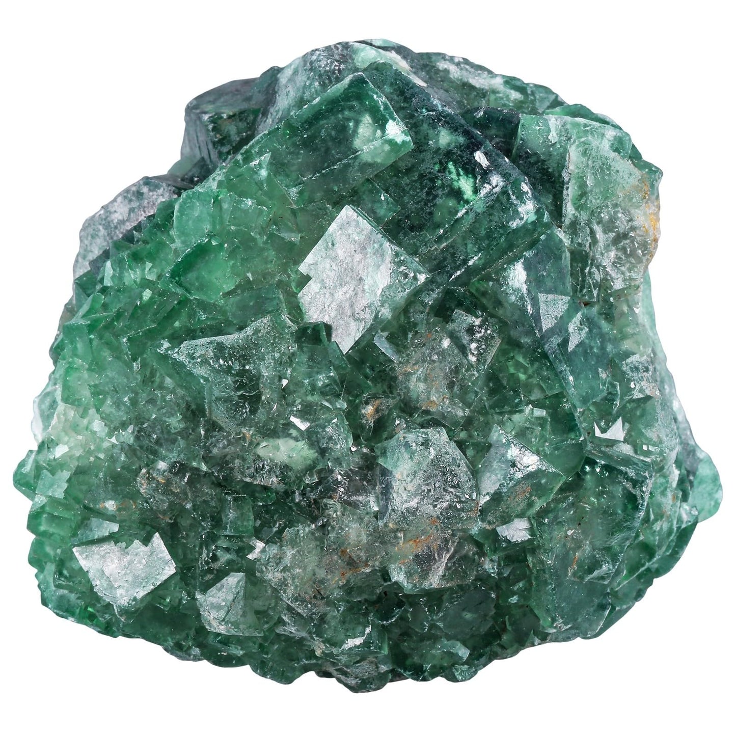 moonsix Natural Green Fluorite Rough Stone Healing Crystal Cluster Specimen Decor for Wicca, Collection, Display (45-135 mm)