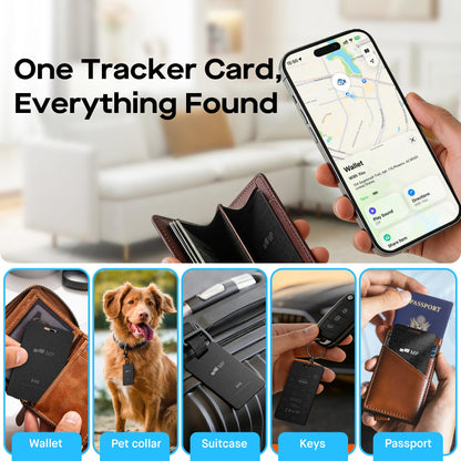 2026 Mobile Pixels Wallet Tracker Card, Works with (iOS and Android), Ultra Slim Rechargeable Bluetooth Tracker, Tracker Key Finder, Portable Item Locator for Wallet, Bags, Luggage (2- Pack)