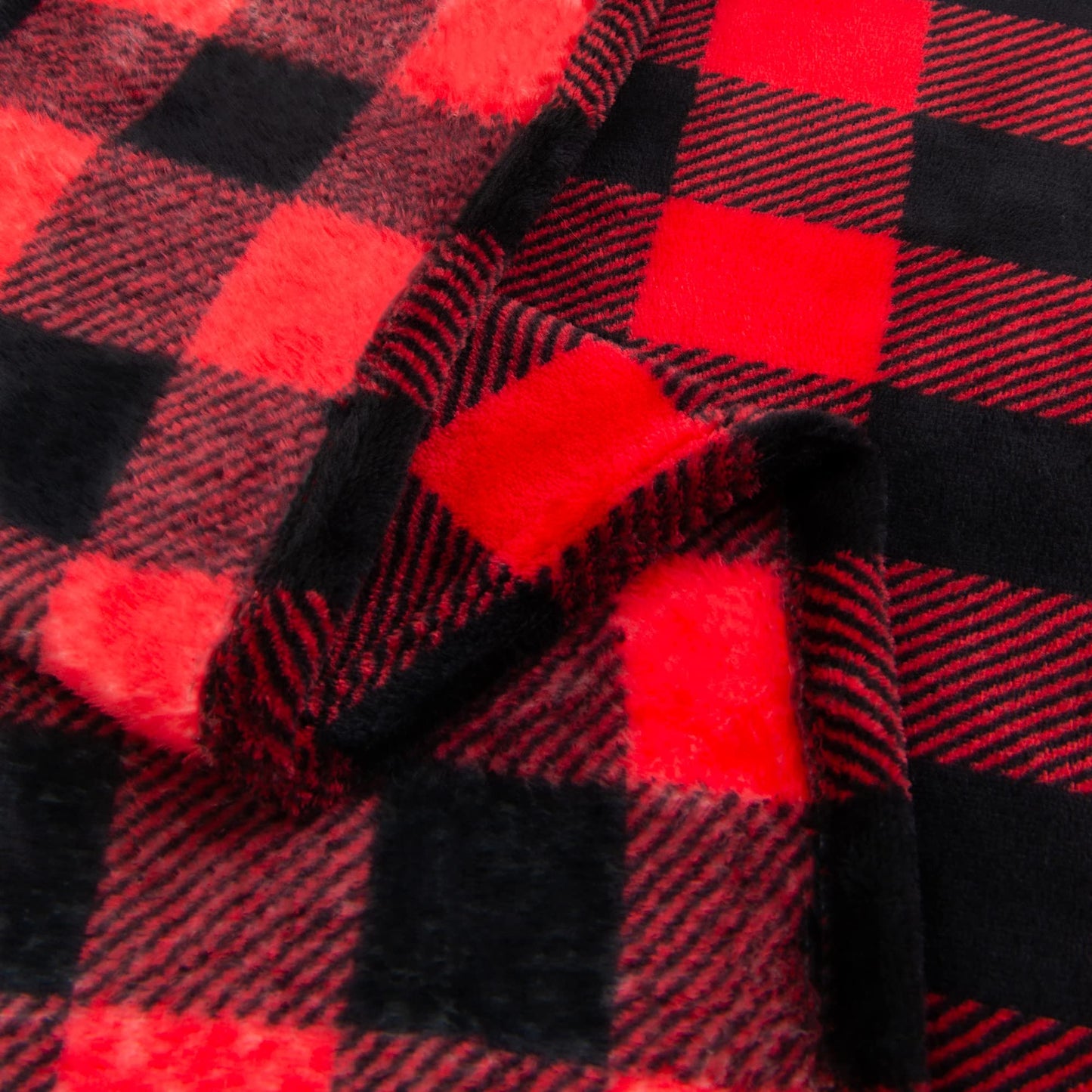 BEDELITE Flannel Blanket for Couch, Red & Black Plaid Fleece Throw Blanket, Soft & Warm Buffalo Plaid Decor Gift Blanket for Women, Men, 50"x60"