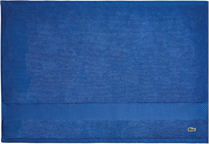 Lacoste Heritage 100% Supima Cotton Tub Mat, Surf Blue, Premium Super Soft Bath