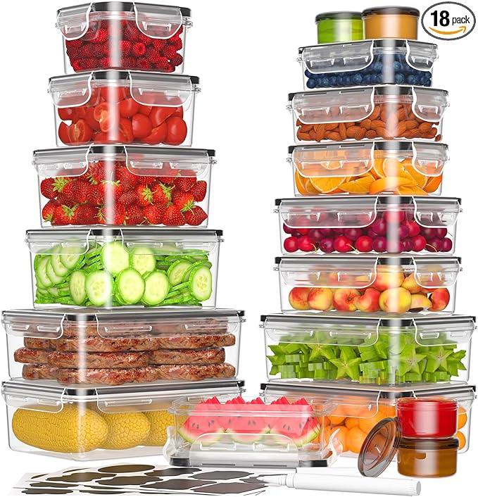 36-Piece Food Storage Containers