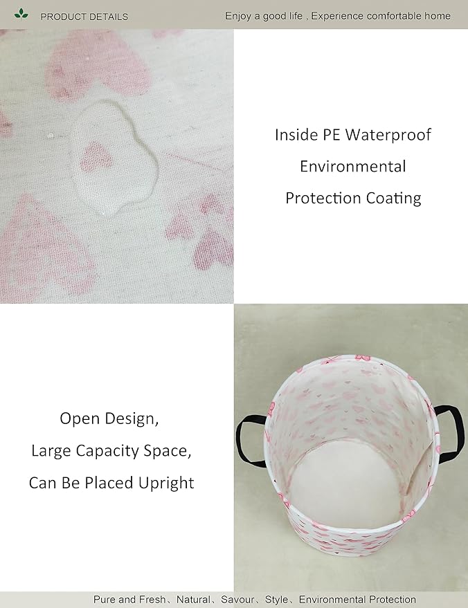 Round waterproof laundry basket, laundry Hampers