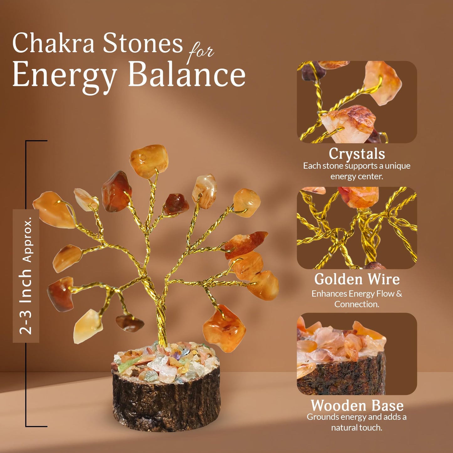 YATSKIA Crystal Tree Gifts for Women, Crystals and Stones, Home Office Desk Decor, Crystal Tree of Life Decor, Money, Spiritual, Reiki, Good Luck Gifts for Mom (Set of 12 Mini Trees)
