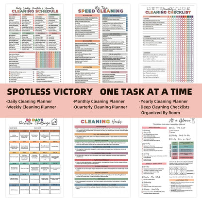ADHD Cleaning Planner for Adults - Reusable ADHD Organizer with Magnetic Checklist & Dry Erase Folders - Daily Weekly Household Chore Chart for Home Organization - 120g Thick Paper, 2026 Edition (multicolour)