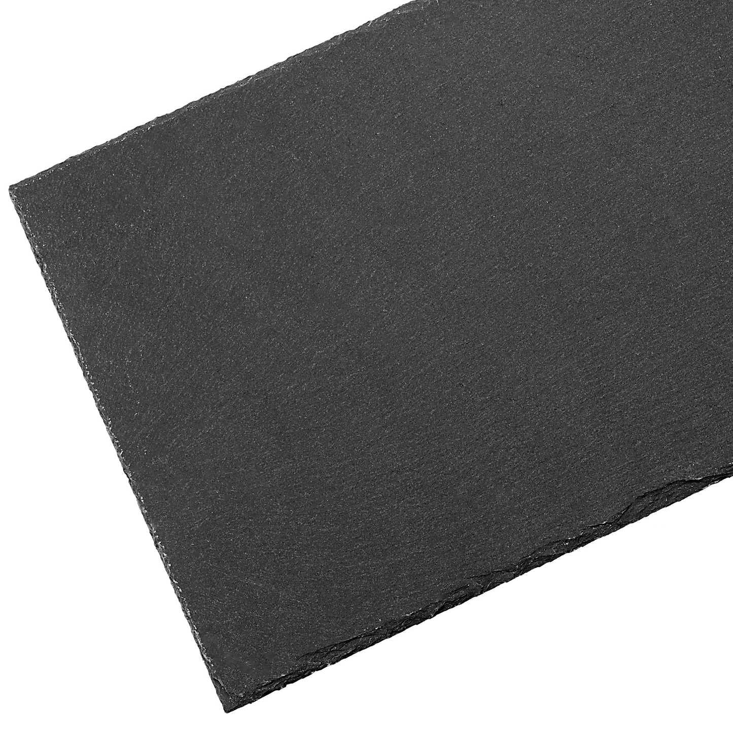 MUKLEI 4 Pack 12" x 8" Black Slate Cheese Boards, Slate Serving Platter with Natural Edge, Slate Stone Serving Tray for Cheese, Charcuterie, Sushi, Appetizers