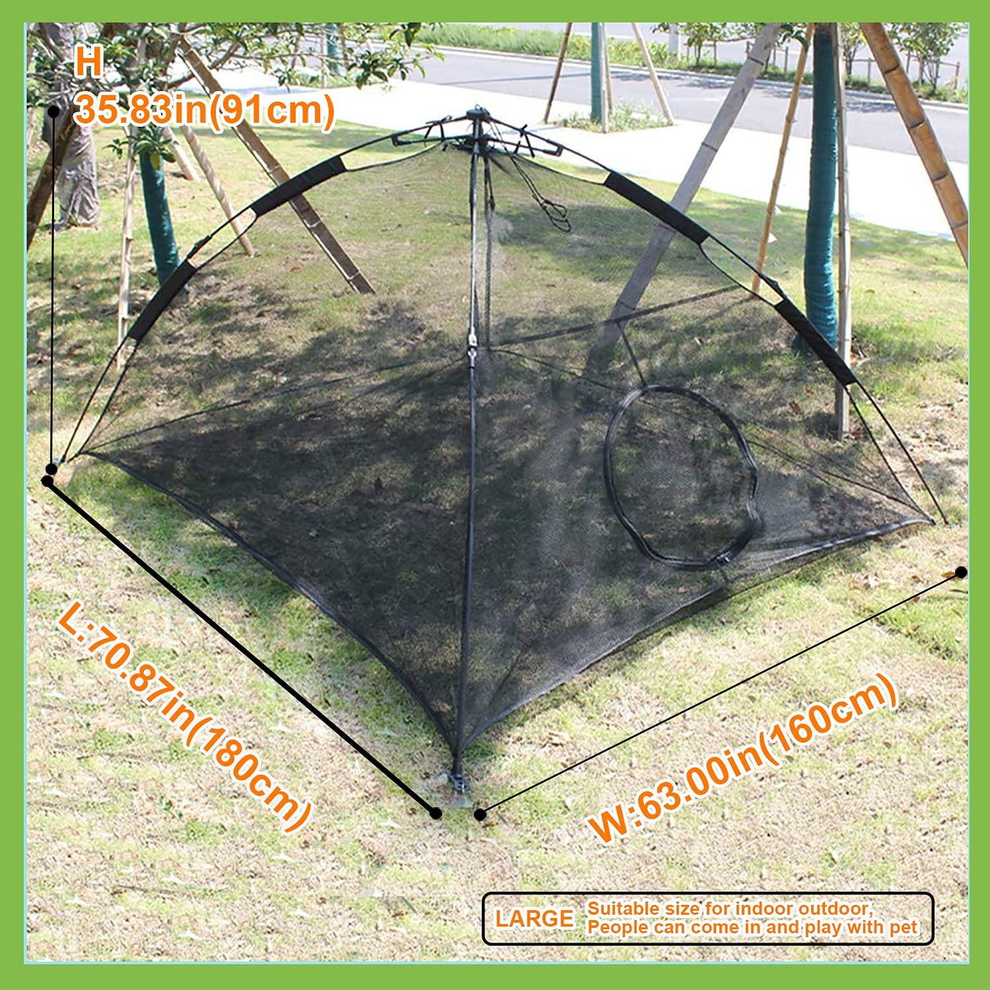Portable Large Pop Up Pet Cat Tents Enclosures For Outside Patio