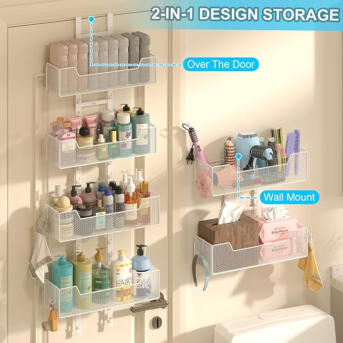 Over The Door Organizer, Metal Hanging Door Organizer