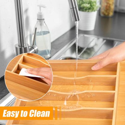 Kitchen Silverware Drawer Organizer and Storage Cabinet Utensil Rack Bathroom Counter Vanity Extra Large Big Cooking Drawer Organizers Countertop Pantry Storage Cabinet Best Kitchen Must Haves 2025