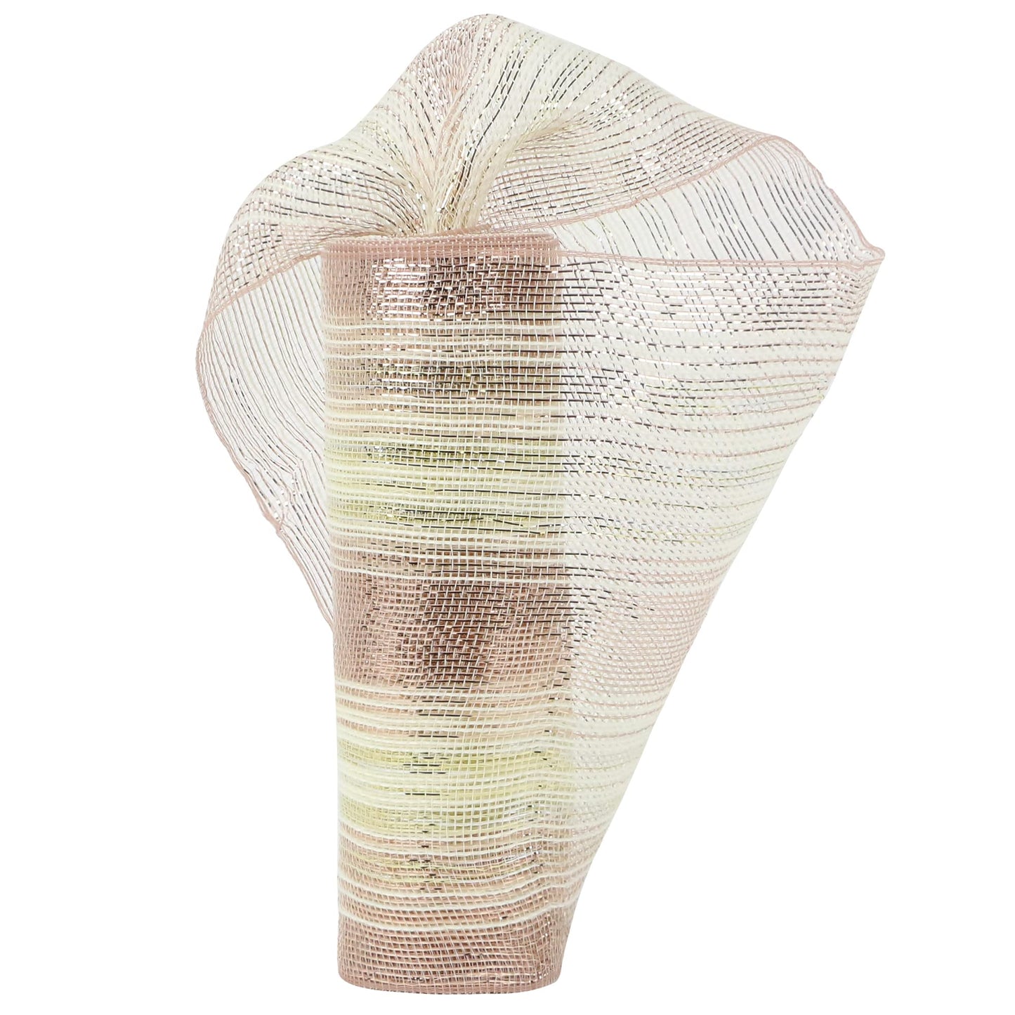 MEEDEE Christmas Mesh Ribbon for Wreath Gold Silver and Rose Gold Ombré Deco Mesh 10 Inch Christmas Metallic Mesh Crafts Supplies for Xmas Tree Garland Staircase Mailbox Centerpiece Swag (30 Feet)