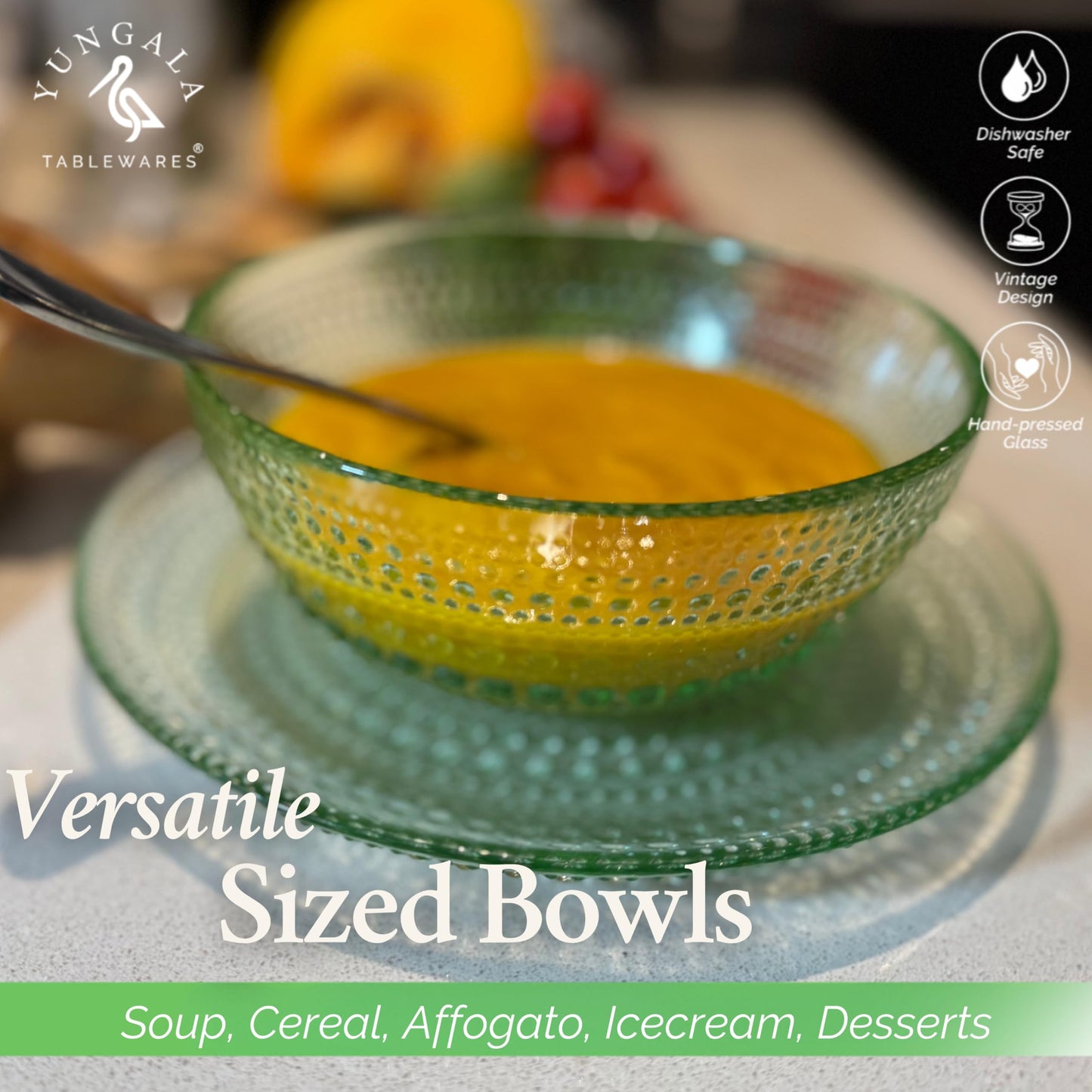 Yungala Green Glass Bowl
