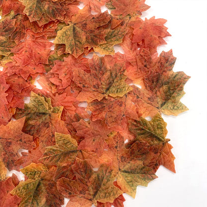 Weraru 90 Pcs Edible Fall Leaves Gold Leaf Cupcake Toppers, For your Party Cake Toppers Decoration