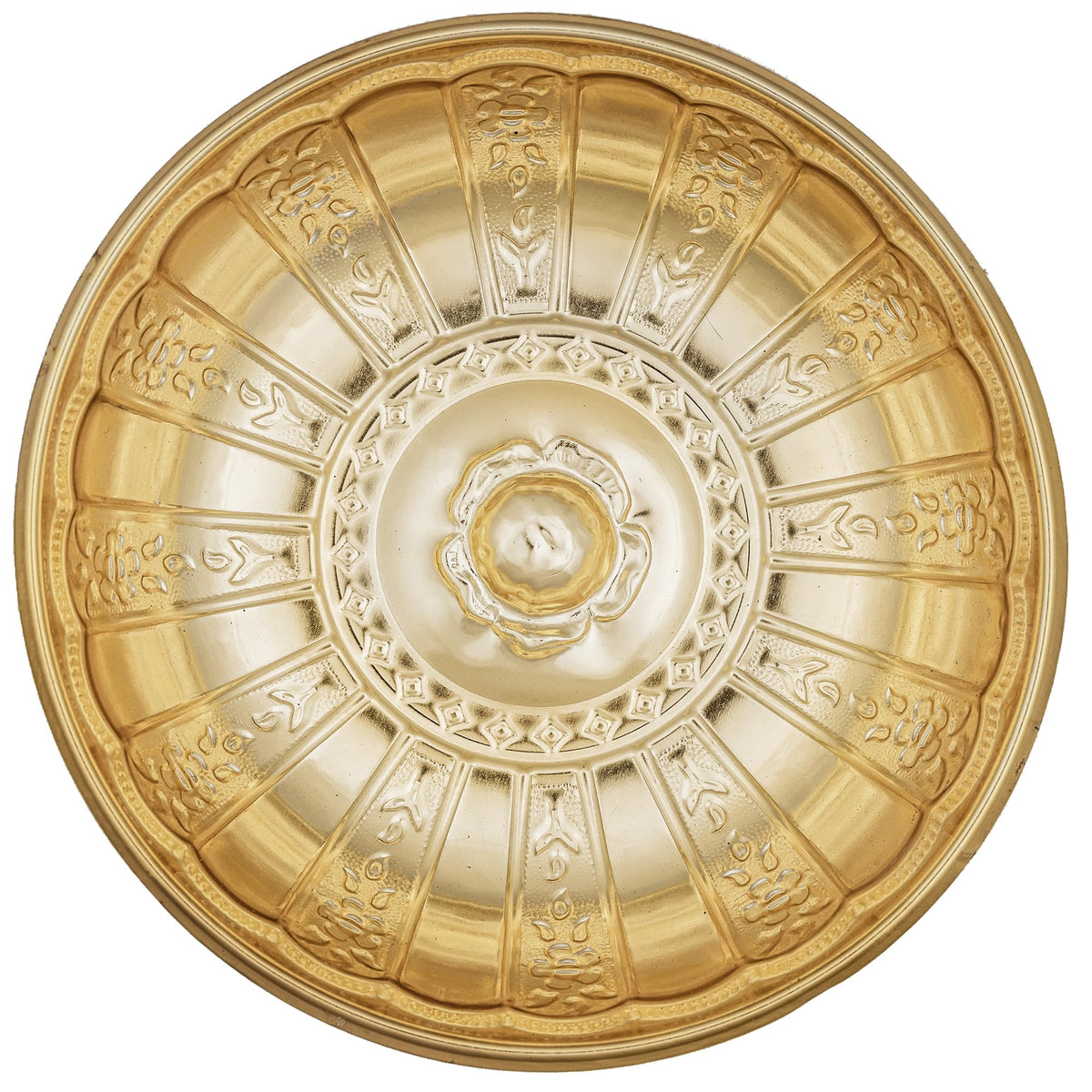 Alisveristime 1.06 Qt Turkish Hammam Bath Bowl, Traditional Metal Construction, Diameter 7.87", Height 2.36" - Multiple Colors Available (Gold)