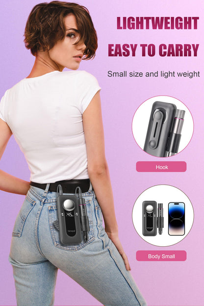 Electric Nail Drill Professional, 45000RPM Cordless Electric Nail File for Acrylic Gel Nails, Professional Nail Drill Manicure Pedicure Polishing Shape Tools for Home Salon
