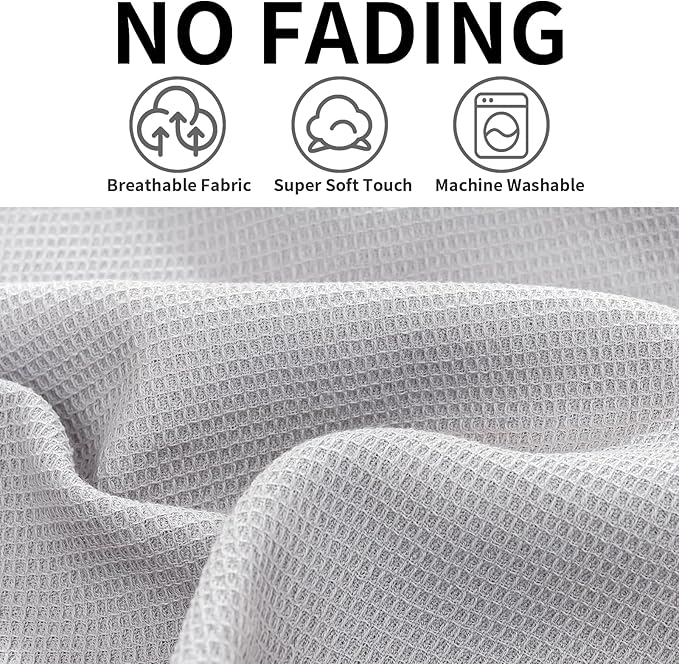QUILTINA Dish Towels Set, 100% Cotton Waffle Weave Kitchen Towels 6 Pack
