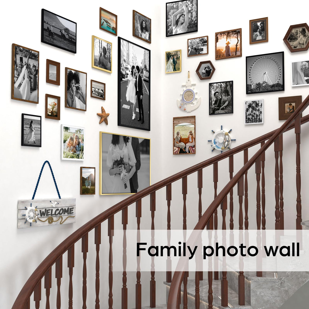Giftgarden 4x6 Picture Frame Distressed Beige White Set of 12, Multi Rustic Wood Grain 4 by 6 Photo Frames Bulk for Wall or Tabletop Display