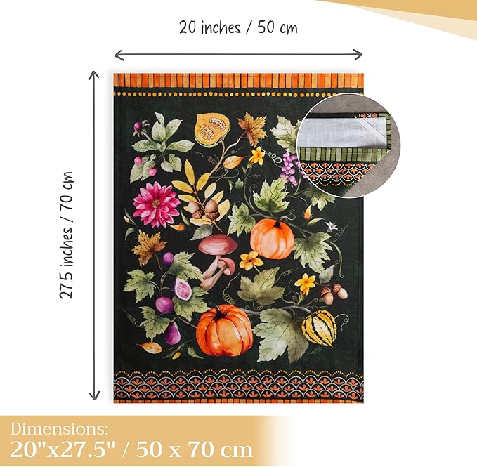Maison d' Hermine Kitchen Towels Set of 3 100% Cotton 20" x 27.5" Reusable