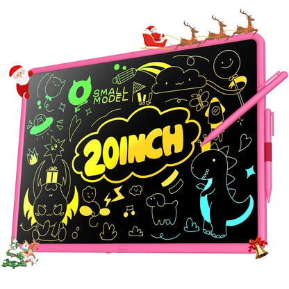 20 Inch LCD Writing Tablet for Kids, Children's Art Toys, Educational and Learning Drawing Kits, Birthday and Christmas Gifts for Boys and Girs Aged 3-12+, Pink