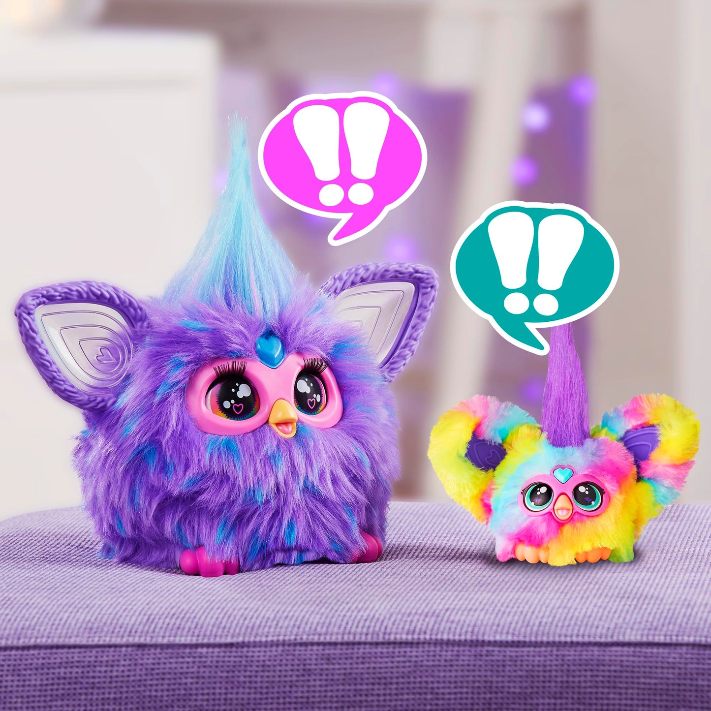 Furby Furblets - Series 1 Collectible - Ray-Vee Mini Electronic Plush Toy with Sounds for Kids, Interactive Talking Collectible, Soft to the Touch