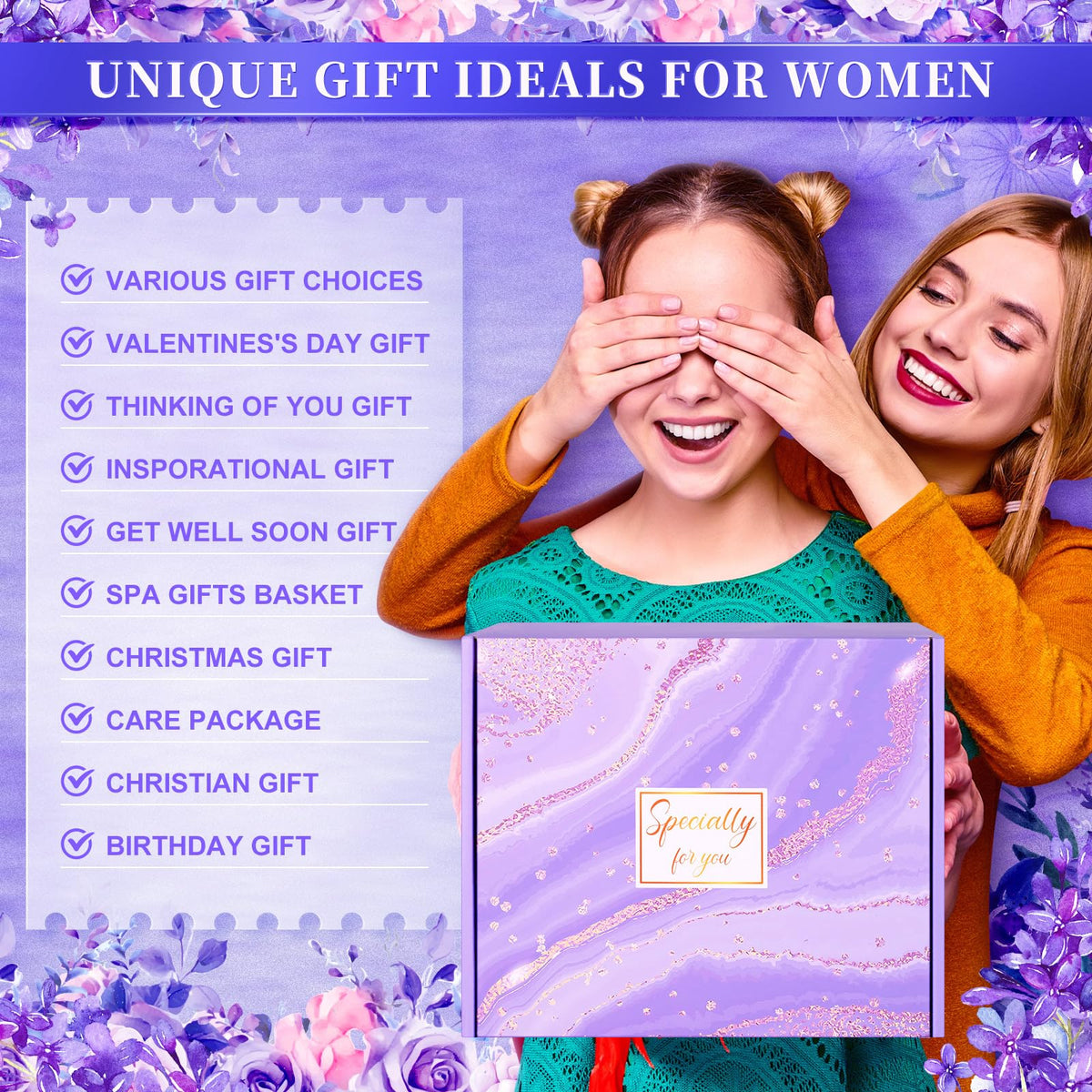 13PCS Christian Gifts for Women Faith, Purple Inspirational Gifts for Women,Christian Birthday Baskets,Get Well Soon Baskets for Her Mom,Friends,Sister,Wife,Girlfriends Birthday Gifts
