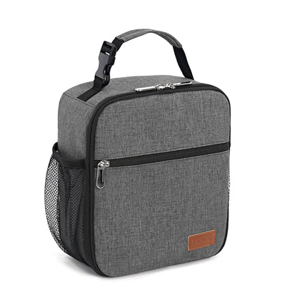 Femuar Lunch Box for Men Women Adults Small Lunch Bag for Office Work Picnic - Reusable Portable Lunchbox, Charcoal Grey