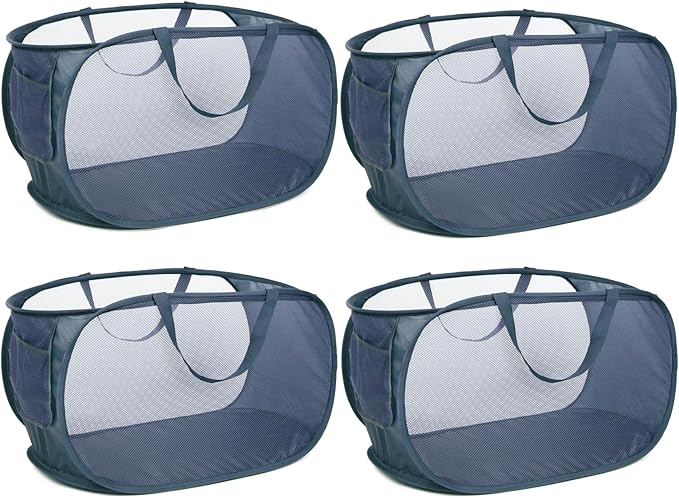 4 Pack Collapsible Laundry Baskets, Foldable Laundry Basket
