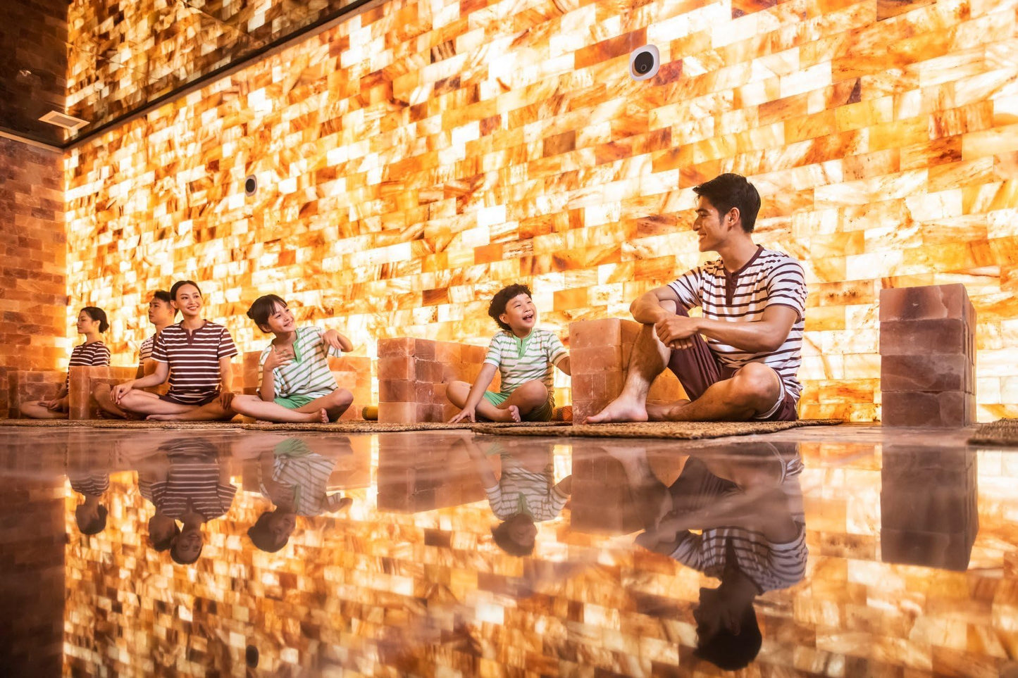 Pink Salt Bricks for Salt Walls & Sauna Walls – Pack of 4 | 8x4x1 Inch Natural Salt Tiles for Spa, Wellness Rooms & Home Decor