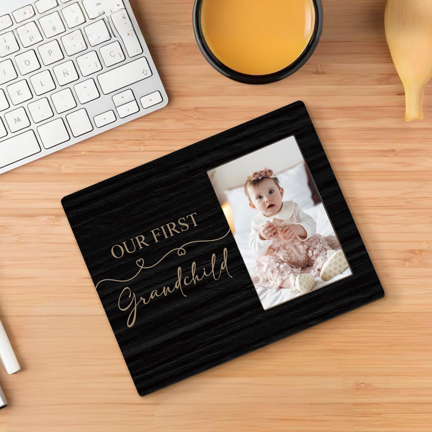 Beliran First Grandchild Picture Frames 4x6, First Time Grandparents Gifts Photo Frame, New Baby Gifts for Grandparents Grandma Grandpa, New Grandparent Gift Picture Photo Frame for Home Decor(Black)