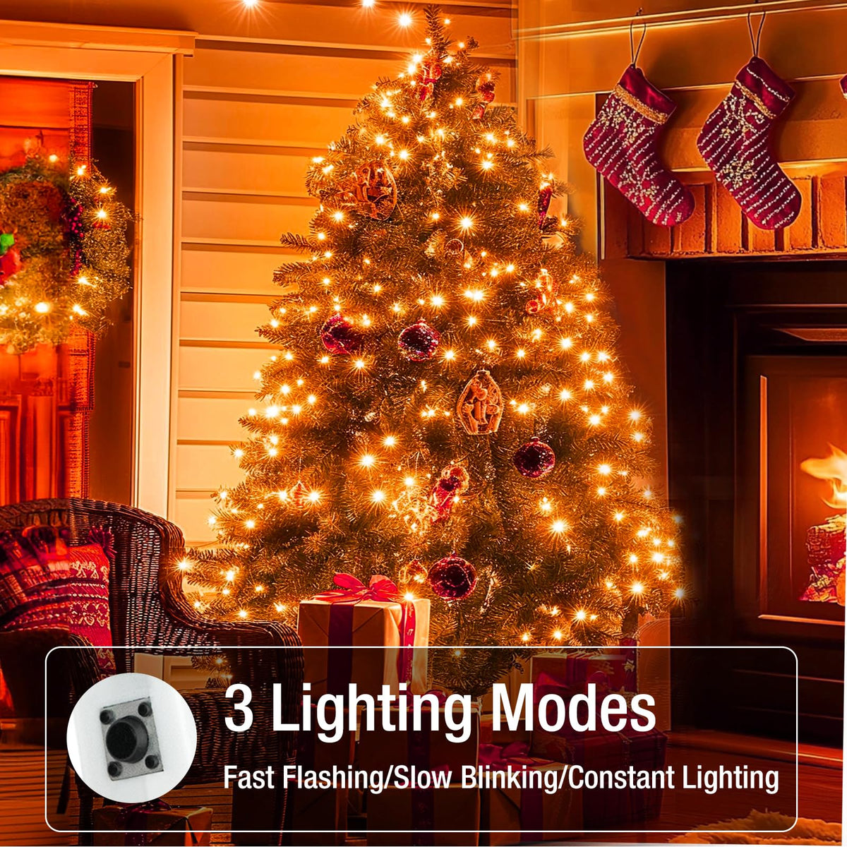 Fairdeer 12 Pack Fairy Lights Battery Operated - 7ft 20 Led Twinkle Lights 3 Modes, Bulk Mini String Lights Waterproof for Mason Jars Vases DIY Party Wedding Decoration Christmas -Orange