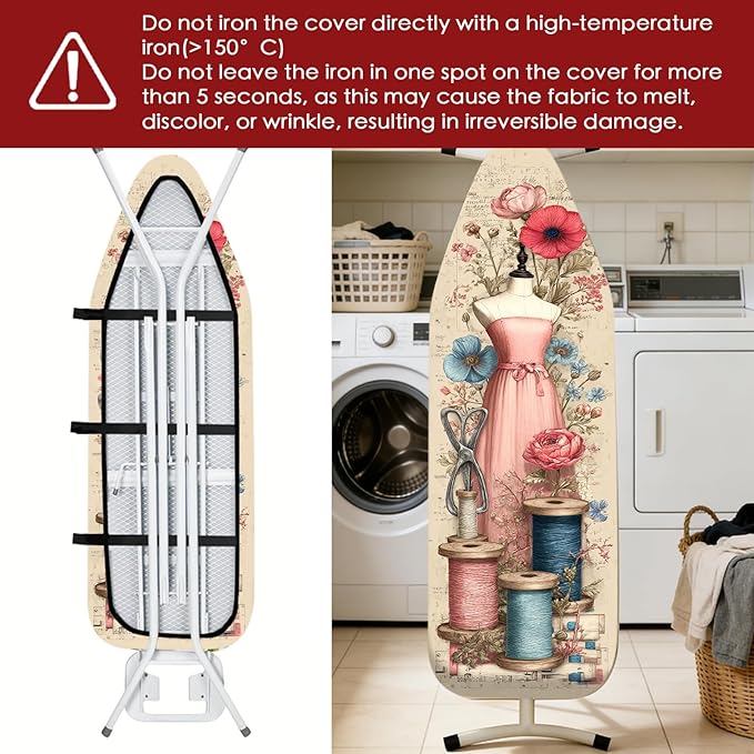 Nuxovilar Ironing Board Cover Needle Cotton 15x54 Inches | Ironing Board Cover