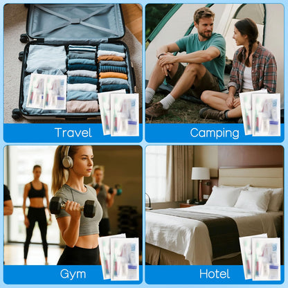 Travel Size Toiletries Kits Disposable Toiletry Set in Bulk, Portable Trial Size Personal Hygiene Care Package Supplies Amenities Essentials for Camping/ Hotel/Guest/Homeless/Charity 9-in-1 (20 Pack)
