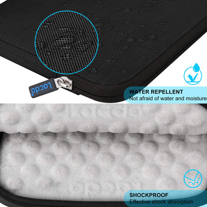 Lacdo Shockproof External CD DVD Hard Drive Sleeve Bag Pouch for Burner Player Writer Blu-Ray Apple USB SuperDrive, VersionTech/Asus/Dell/LG/HP Portable Protective Storage Carrying Case,Black