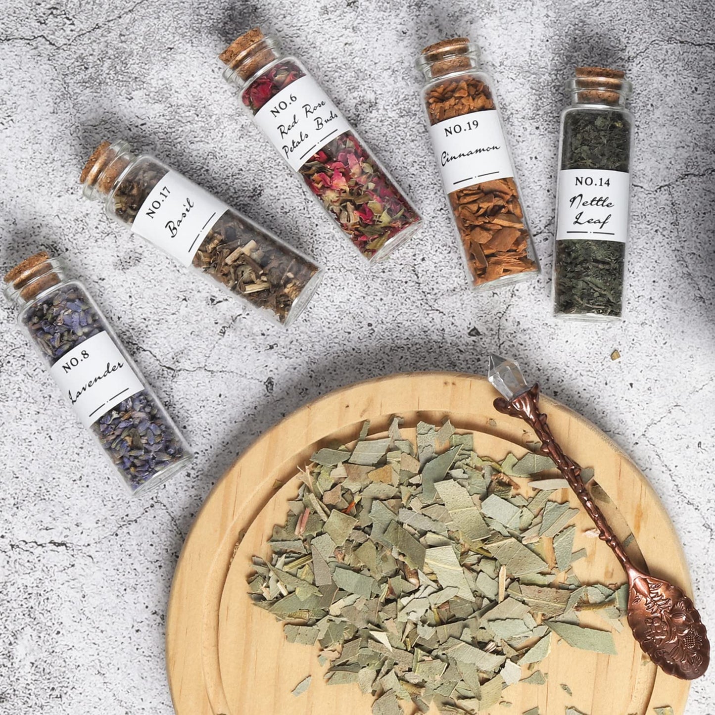 24-Pack Witchcraft Supplies Herbs and Flowers Kit for Witchy Beginners