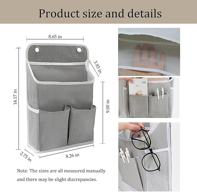 2-Pack Hanging Storage Organizer, Over The Door Hanging Bags/Wall Baskets