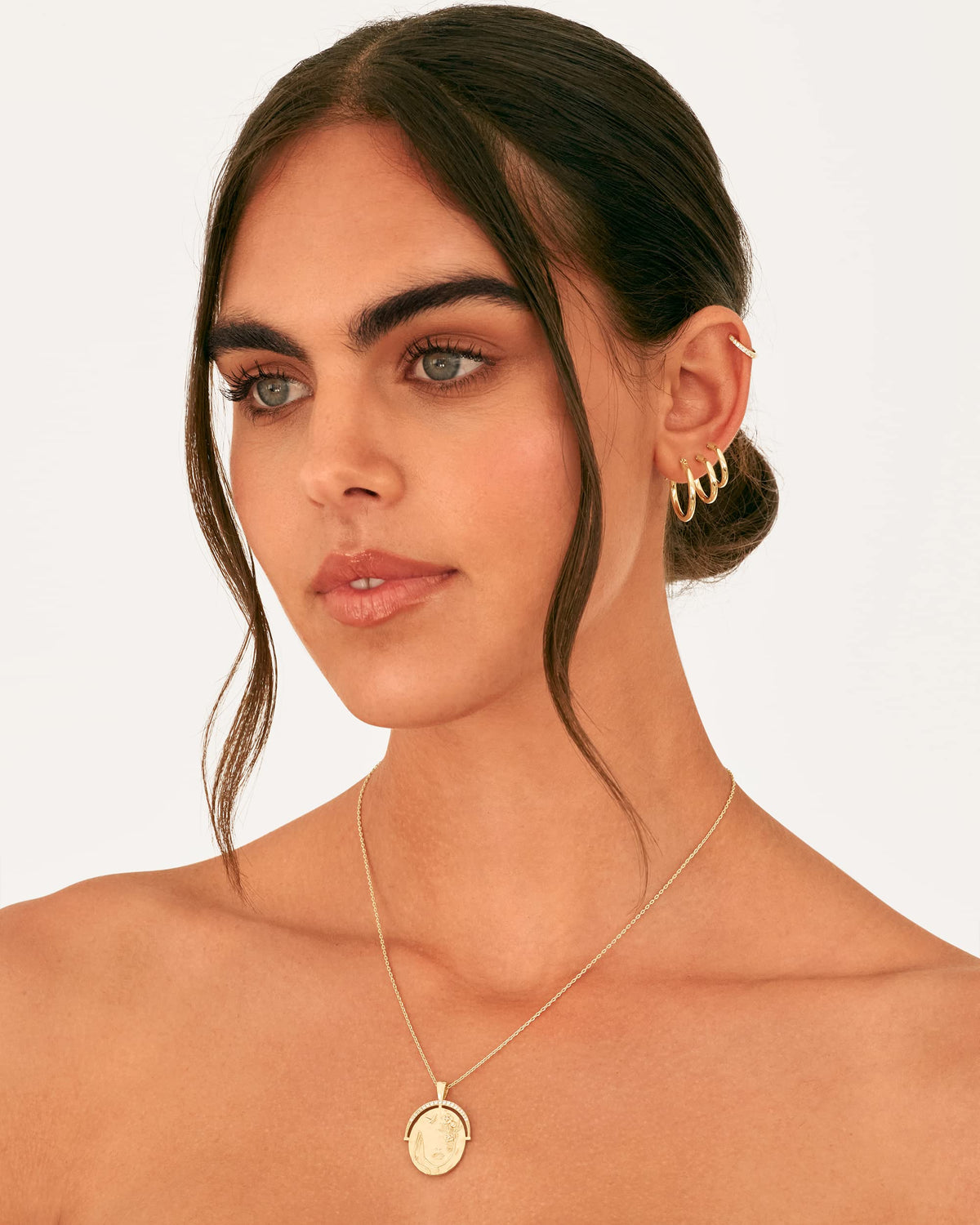 PAVOI Rhodium Plated 925 Sterling Silver Posts Small Hoop Earrings for Women - Trendy Thin Huggie Piercing Pack - Three Pair Earscape Gold Hoop Earring Set