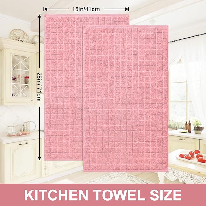 Homaxy Premium Cotton Kitchen Towels 16"x 28", Large Natural Ring Spun 390 GSM