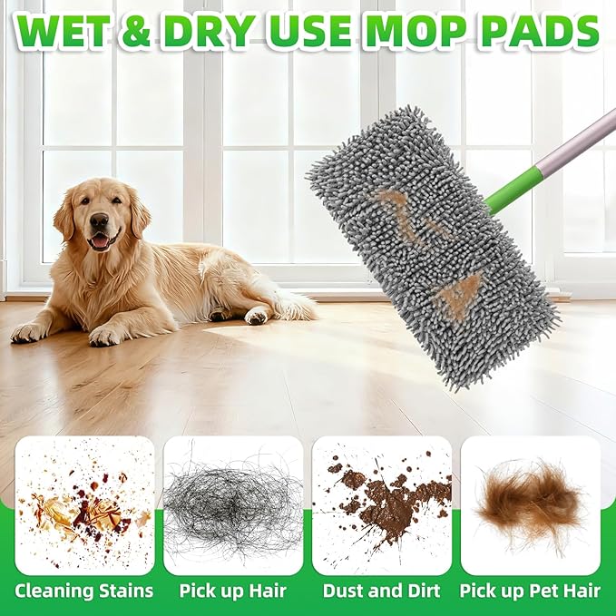 6 Pack Reusable Mop Pads Compatible