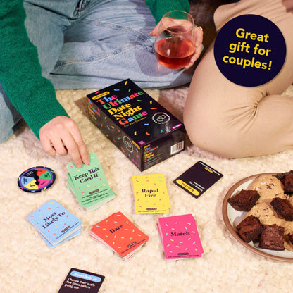 The Ultimate Date Night Game by Relatable, Great for Couples Games and Stay at Home Date Night Ideas, From The Makers of Let's Get Deep Relationship Card Game, Includes 200 Cards & Spinner