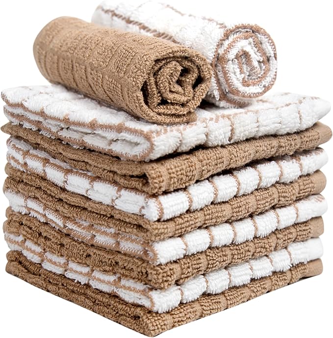 Bumble Dish Cloths | 12" x 12" | 100% Cotton Kitchen Towels | 405 GSM | Soft