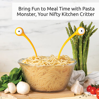 OTOTO Pasta Monsters and Salad Servers - BPA-Free Fun Kitchen Gadgets - 100% Food Safe Salad Spoon and Fork Set - 11.93x 3.39 x 2.24 inch