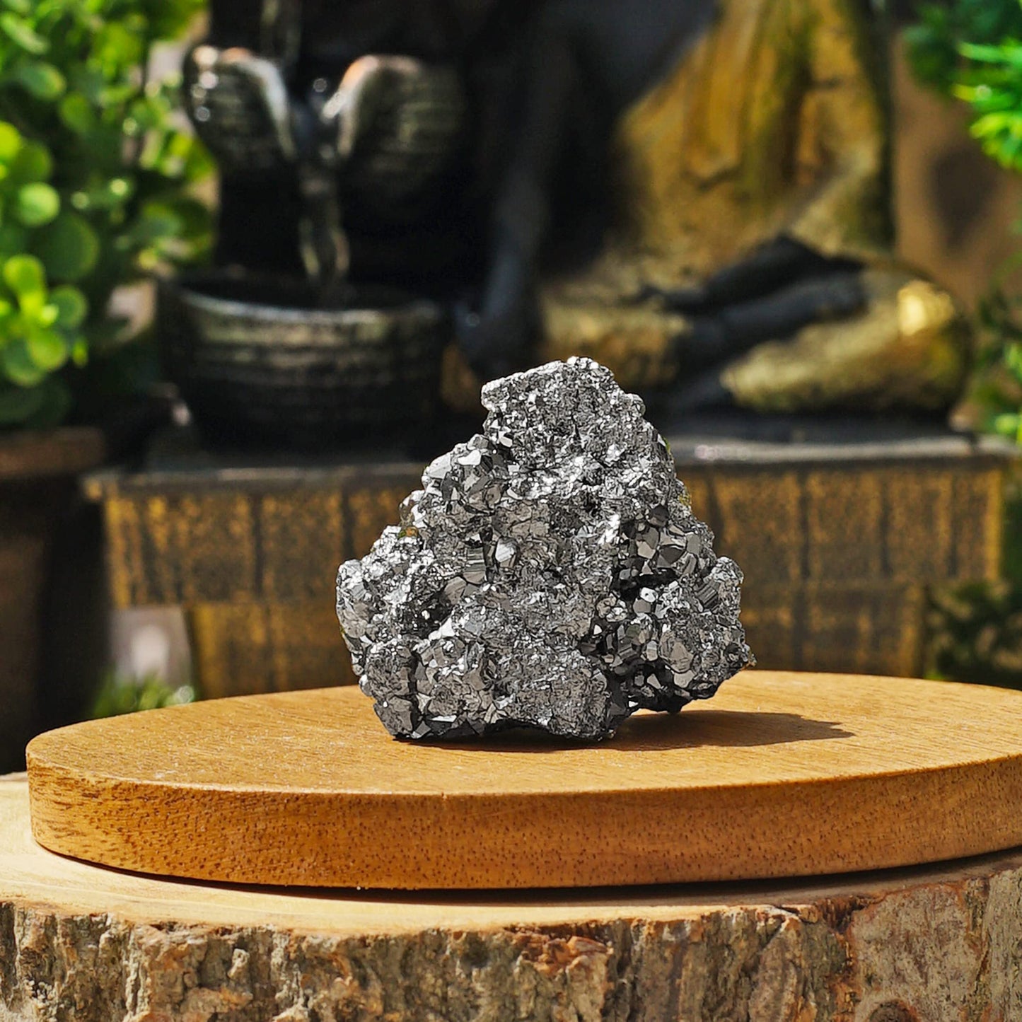 Handcrafted Crystal Showpieces – Unique Gift for Home & Office Décor Crystal Set of 5- - Pyrite for Wealth • Confidence • Increases Assertiveness- 3 +1 Natural form Stones & 1 SHUNGITE Protection Chip