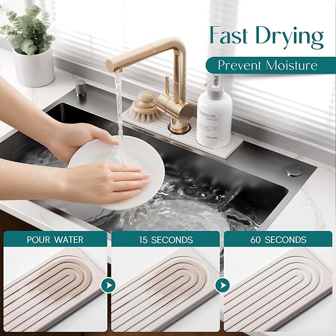 Diatomite Kitchen Faucet Mat