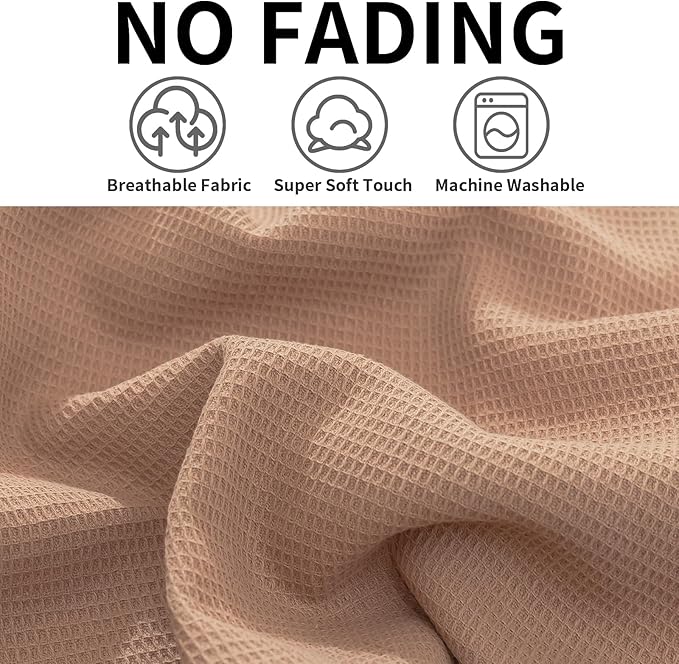 QUILTINA Dish Towels Set, 100% Cotton Waffle Weave Kitchen Towels 6 Pack